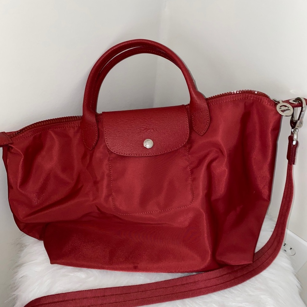 red longchamp crossbody bag